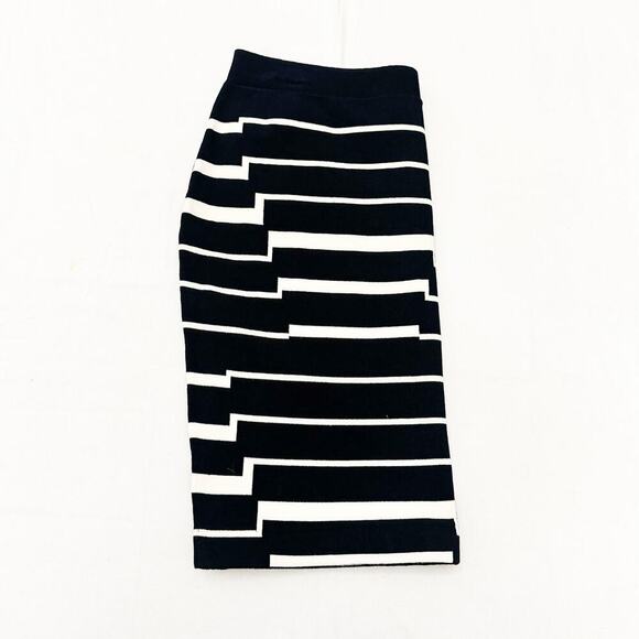 Band of Outsiders Striped Geometric Patterned Printed Mini Skirt Size 3 Large - Picture 3 of 5